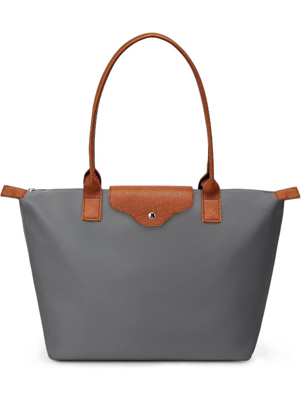 👜Women's Blue Grey Nylon Tote Bag Large Capacity Shoulder Handbag With Zipper